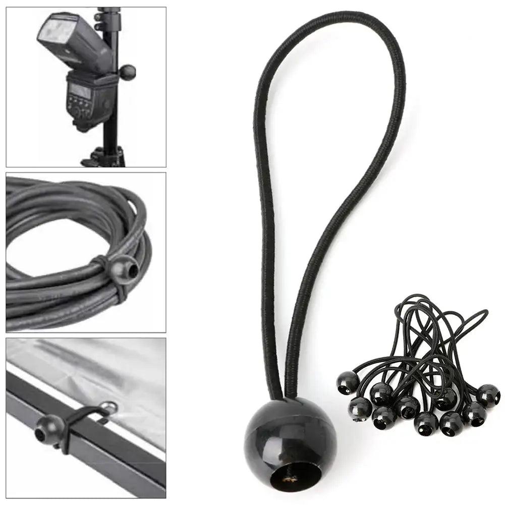 50PCS Tent High Elastic Ball Bands Plastic Ball Head Bungee Cords Trampoline Baggage Belts Tent Tie Outdoor Camping Supplies - Lootquake