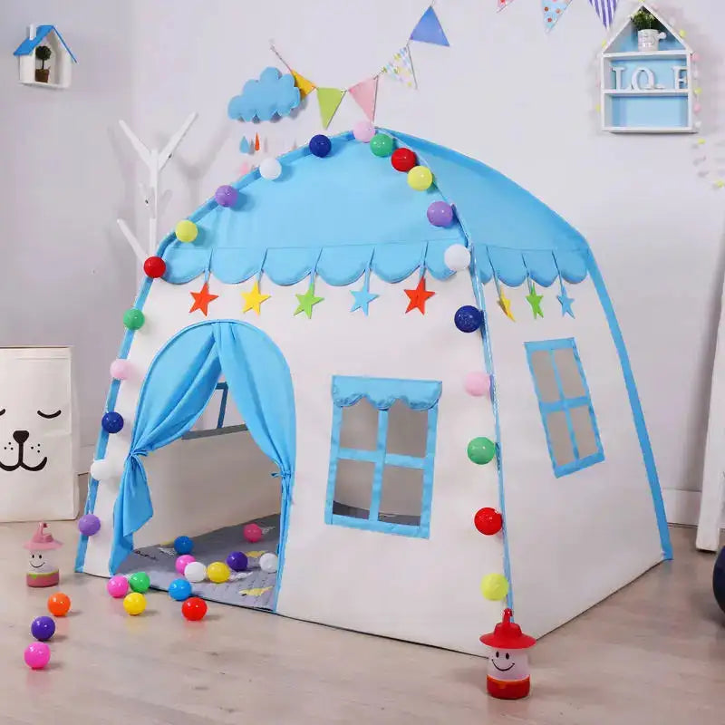 Children's Tent Indoor Outdoor Games Garden Tipi Princess Castle Folding Cubby Toys Tents Enfant Room House Teepee Playhouse - Lootquake