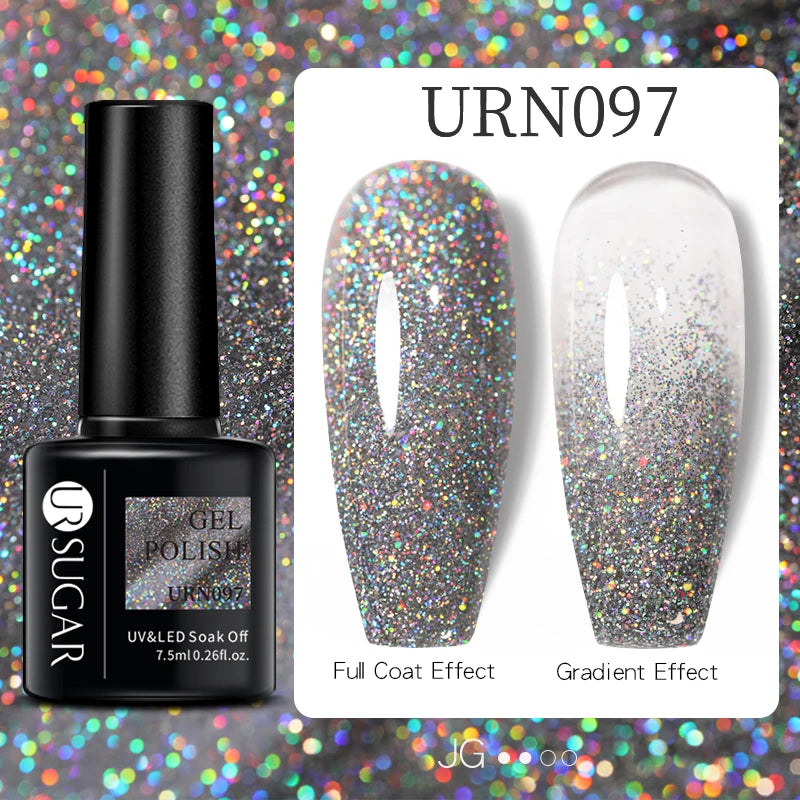 UR SUGAR 7.5ml Nude Glitter Color Gel Nail Polish Winter Warm Color Series Semi-permanent Varnish Professionals Manicure