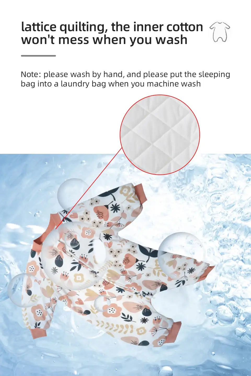 Baby Sleeping Bag Cute Flowers Print Toddler Sleepwear Walk Play Pajamas 2.5Tog Thick Winter Keep Warm Sleepsack 1-4 Years - Lootquake