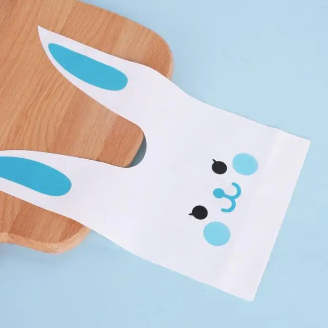 Hot Sale 20 / Batch Cute Rabbit Carrot Ear Biscuit Bag Candy Biscuit Gift Bag Snack Baking Packaging Supplies Easter Decoration - Lootquake
