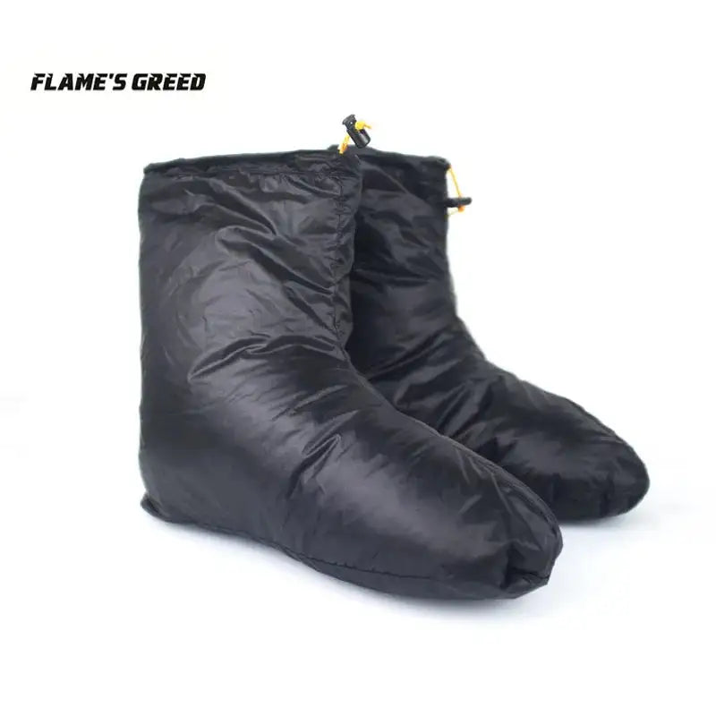 FLAME'S CREED Sleeping Bag Accessories Goose Down Slippers Outdoor Camping Down Socks Warm Water Resistant Available - Lootquake