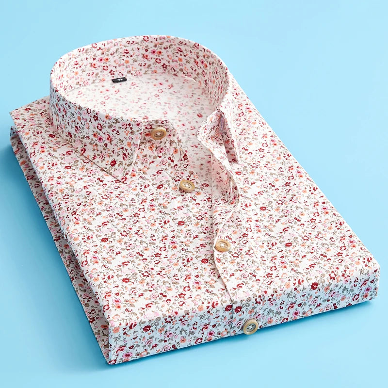 Plus Size 5XL 2023 New Summer Mens Short Sleeve Hawaiian Shirts Cotton Casual Floral Shirts Wave Regular Mens Clothing Fashion - Lootquake