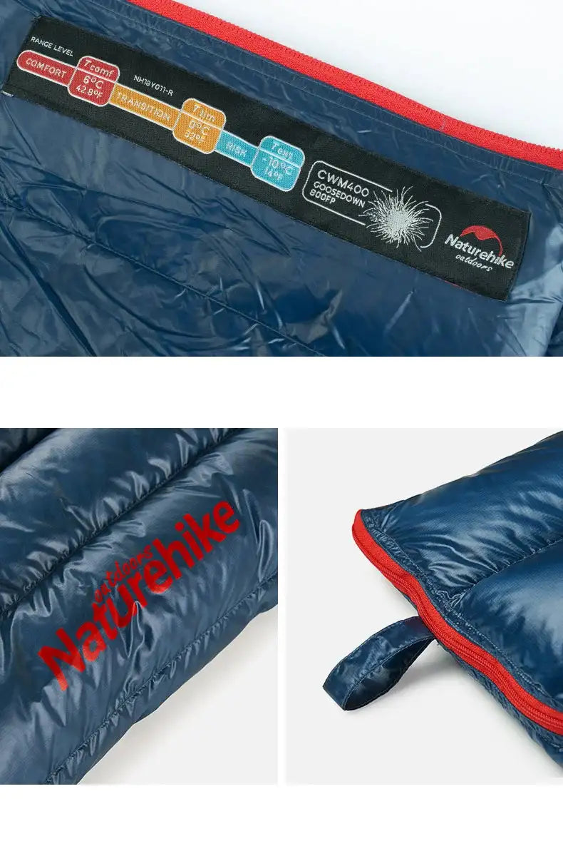 Naturehike CW280 Sleeping Bag Winter Waterproof Goose Down Sleeping Bag Ultralight CWM400 Hiking Camping Sleeping Bag - Lootquake