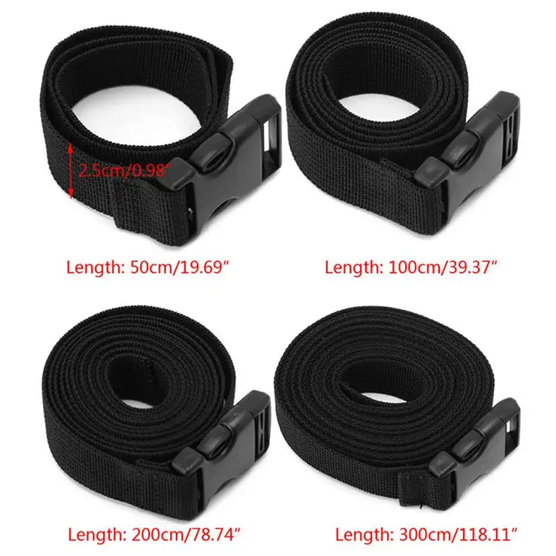 1pc 50cm/100cm/200cm/300cm Outdoor Travel Tied Backpack Luggage Sleeping Bag Long Lash Strap Release Buckle - Lootquake