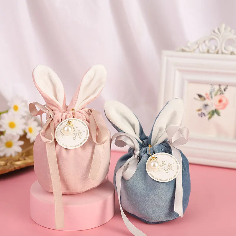 Cloth Easter Bags Cute Bunny Gift Packing Bags Wholesale Rabbit Chocolate Candy Bags Wedding Birthday Party Decoration 2025 New - Lootquake