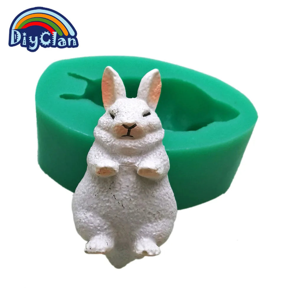 Mini White Rabbit Silicone Fondant Cake Decorating Molds Easter Bunny Chocolate Mould Baking Tools Animal Epoxy Resin Kitchen - Lootquake