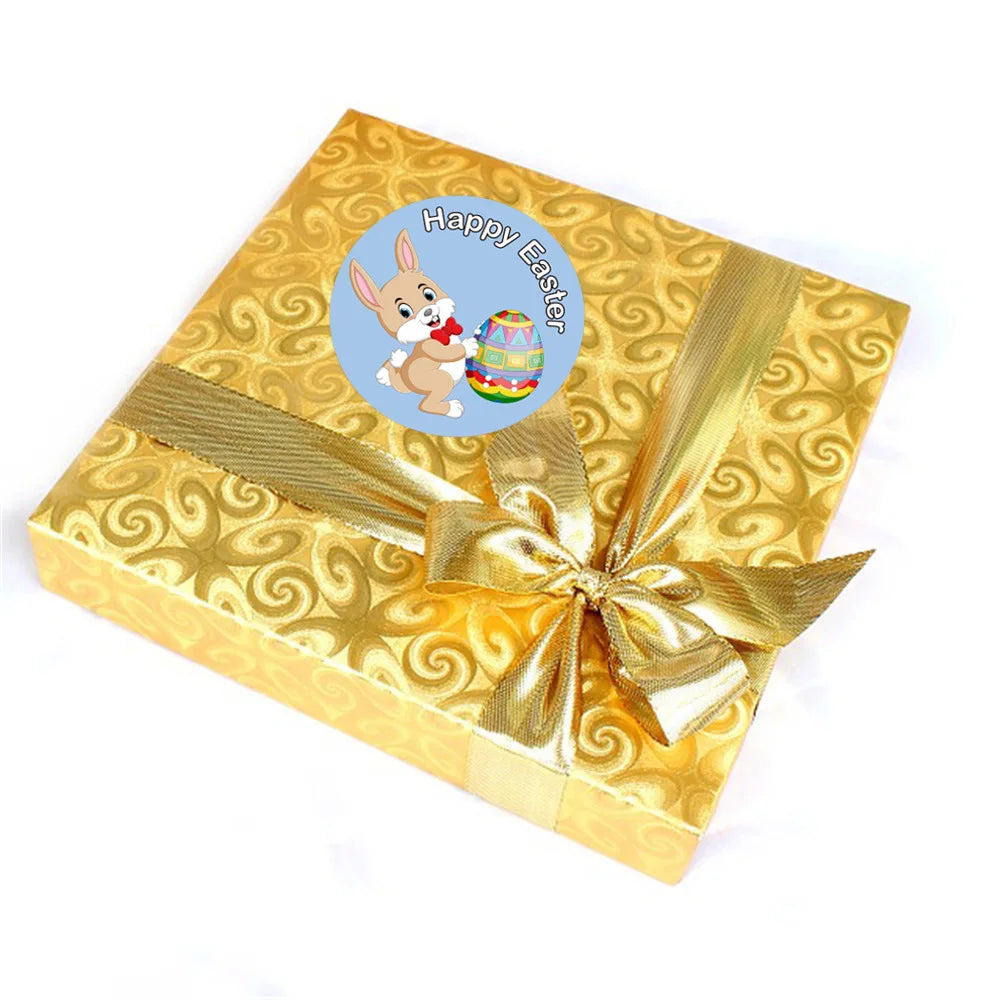 1.5 Inch Happy Easter Rabbit Stickers Sealing Bunny Thank You Sticker Roll for Gift Packging Decor School Stationery Supplies - Lootquake