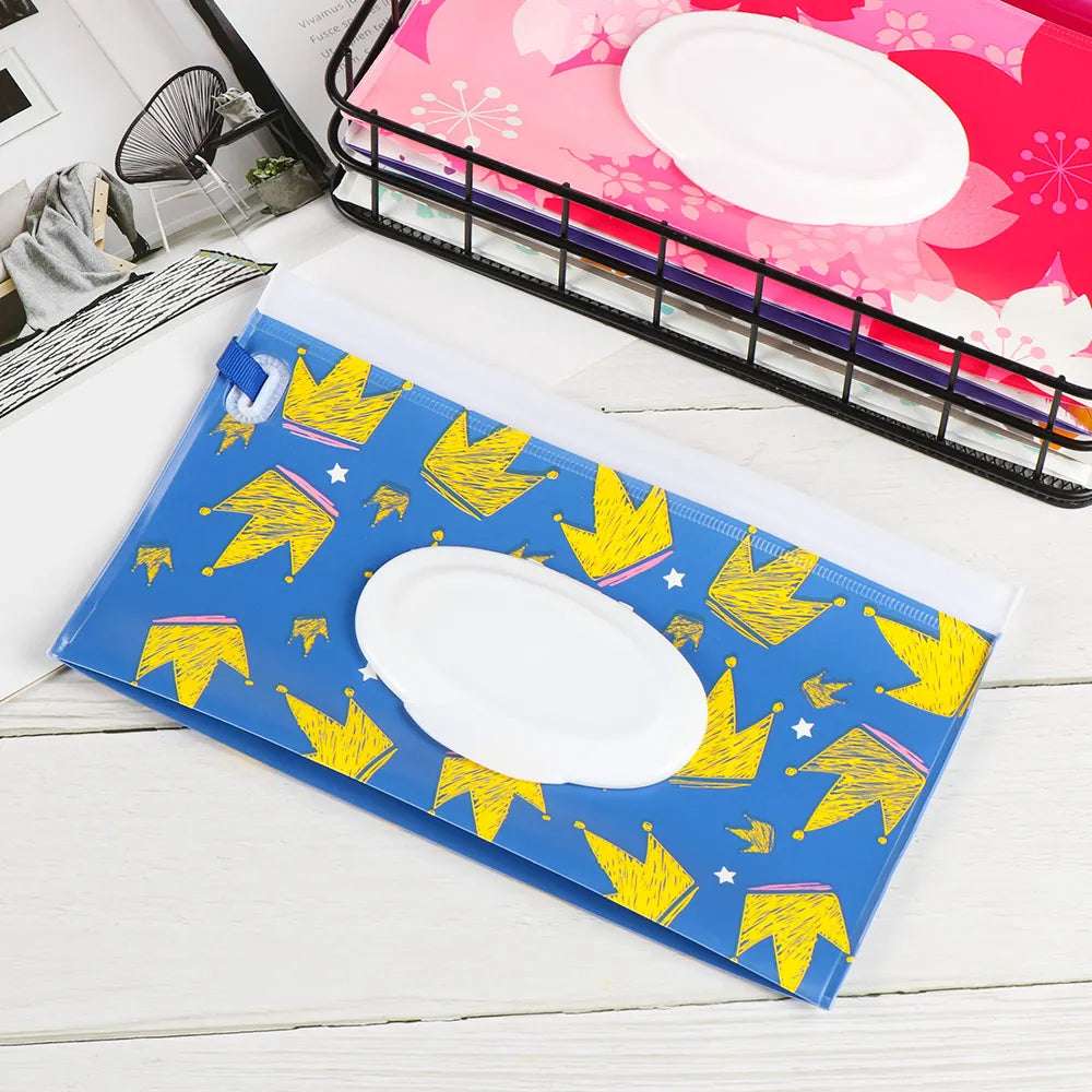 Estuche portátil de EVA para toallitas húmedas de bebé, reutilizable, recargable, caja de pañuelos, bolsa de cosméticos con cierre a presión, almacenamiento para el hogar