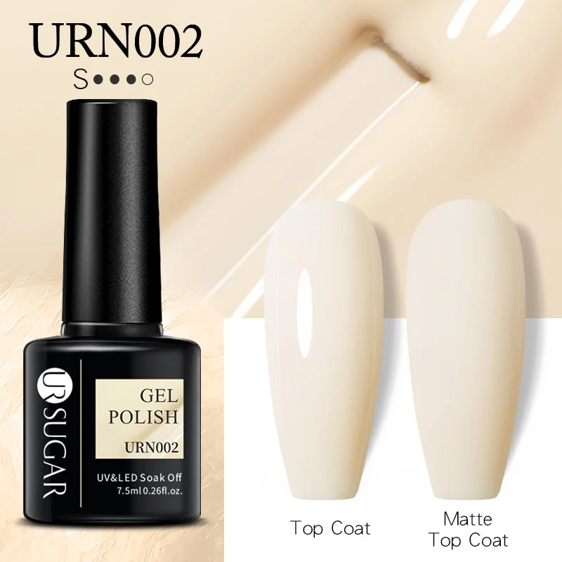 UR SUGAR 7.5ml Nude Glitter Color Gel Nail Polish Winter Warm Color Series Semi-permanent Varnish Professionals Manicure