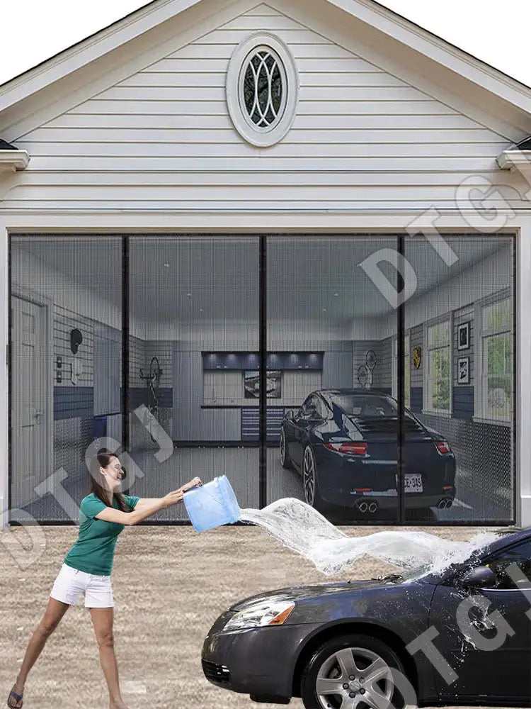 Large Size Magnetic Garage Door Curtain Custom Size Mosquito Net Anti Fly Insect Screen Used in Pavilions Balconies Outdoor Tent - Lootquake