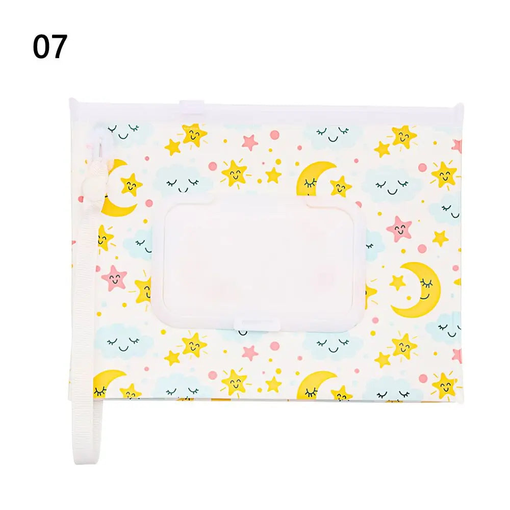 Estuche portátil de EVA para toallitas húmedas de bebé, reutilizable, recargable, caja de pañuelos, bolsa de cosméticos con cierre a presión, almacenamiento para el hogar
