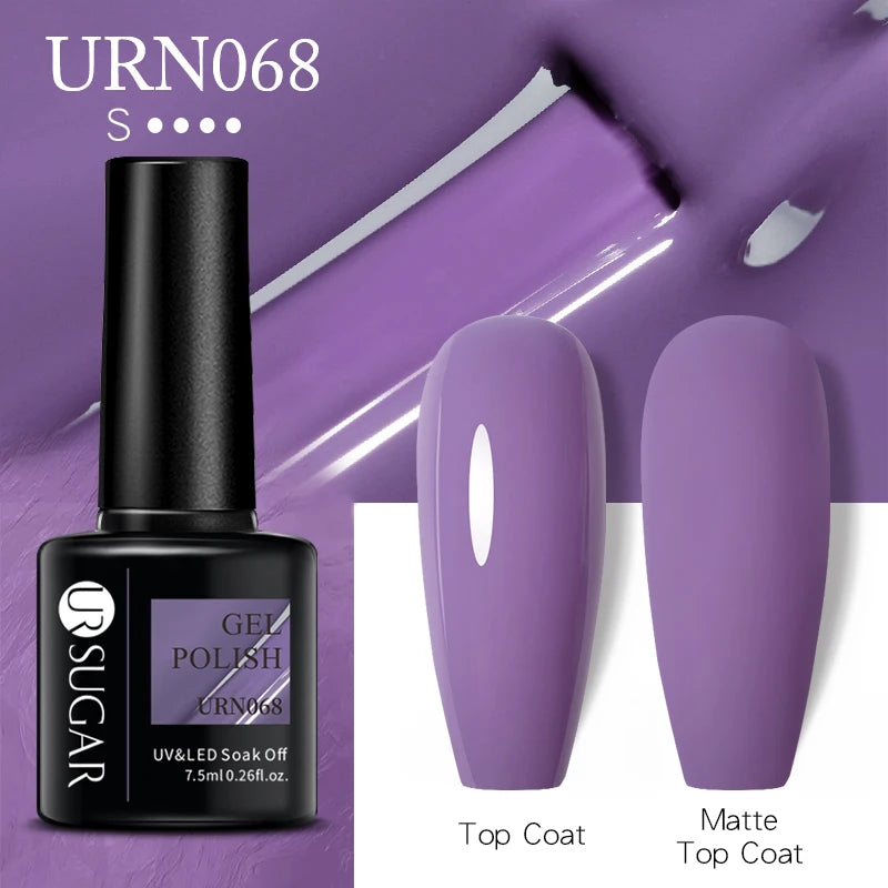 UR SUGAR 7.5ml Nude Glitter Color Gel Nail Polish Winter Warm Color Series Semi-permanent Varnish Professionals Manicure