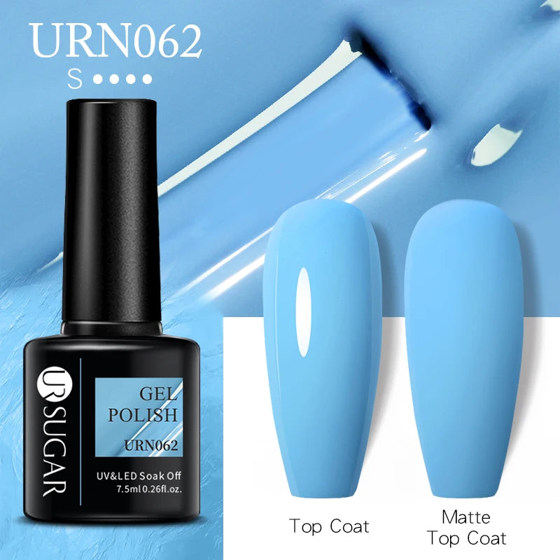 UR SUGAR 7.5ml Nude Glitter Color Gel Nail Polish Winter Warm Color Series Semi-permanent Varnish Professionals Manicure