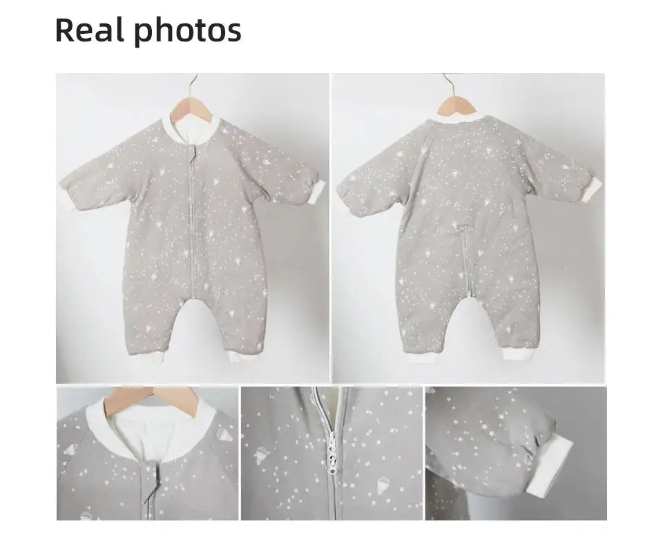 Baby Sleeping Bag Cute Flowers Print Toddler Sleepwear Walk Play Pajamas 2.5Tog Thick Winter Keep Warm Sleepsack 1-4 Years - Lootquake