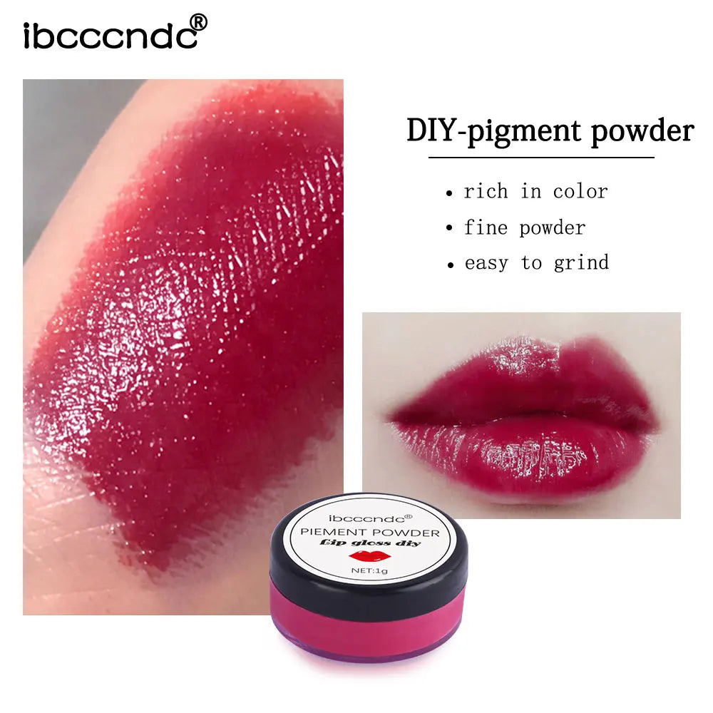 Lápiz labial en polvo de 32 colores, brillo labial de larga duración, pigmento cosmético, material para brillo labial, pigmento para glaseado labial.
