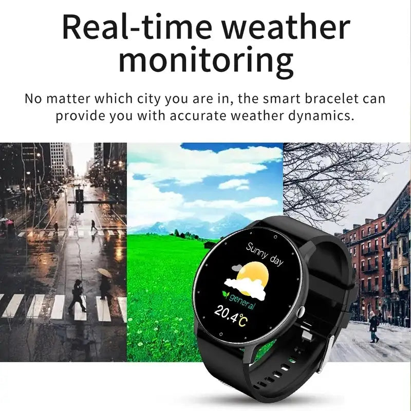 LIGE Smart band Watch Men Real-time Weather Forecast Activity Tracker Watches Sports Ladies Smart Watch Women For Xiaomi Watch - Lootquake