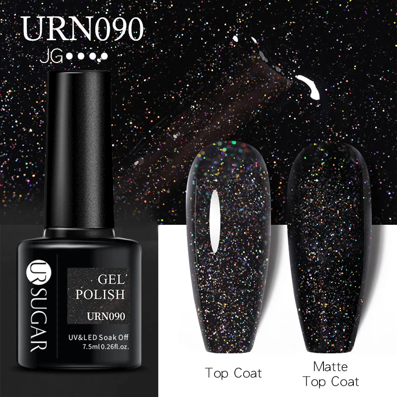 UR SUGAR 7.5ml Nude Glitter Color Gel Nail Polish Winter Warm Color Series Semi-permanent Varnish Professionals Manicure