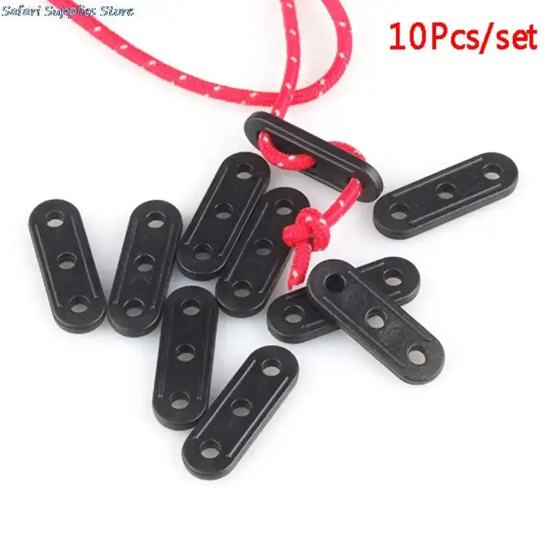 10PCS Tightener Tent Repair Camping Tent Lock Cord Rope Fastener Tensioners Bent Runners Outdoor Camping Accessories - Lootquake