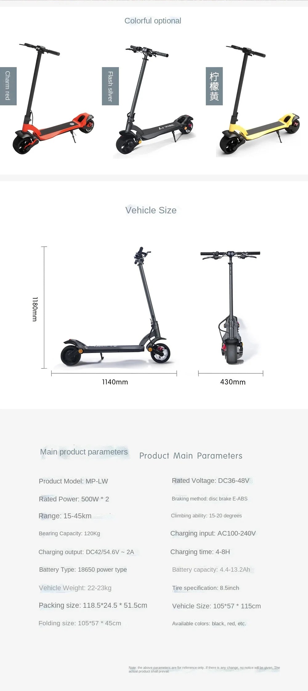 Adult Wide Tire Electric Scooter Double Disc Brake Off-road Electric Vehicle Two-wheel Foldable Driving Scooter
