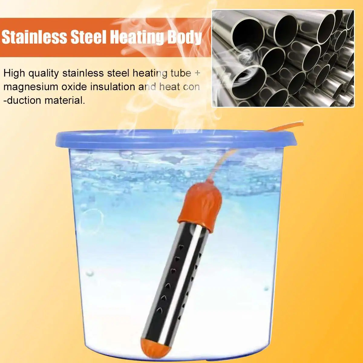 Chauffe-eau électrique flottant 3 000 W, 220 V, avec arrêt automatique, suspension par immersion, pour salle de bain, piscine