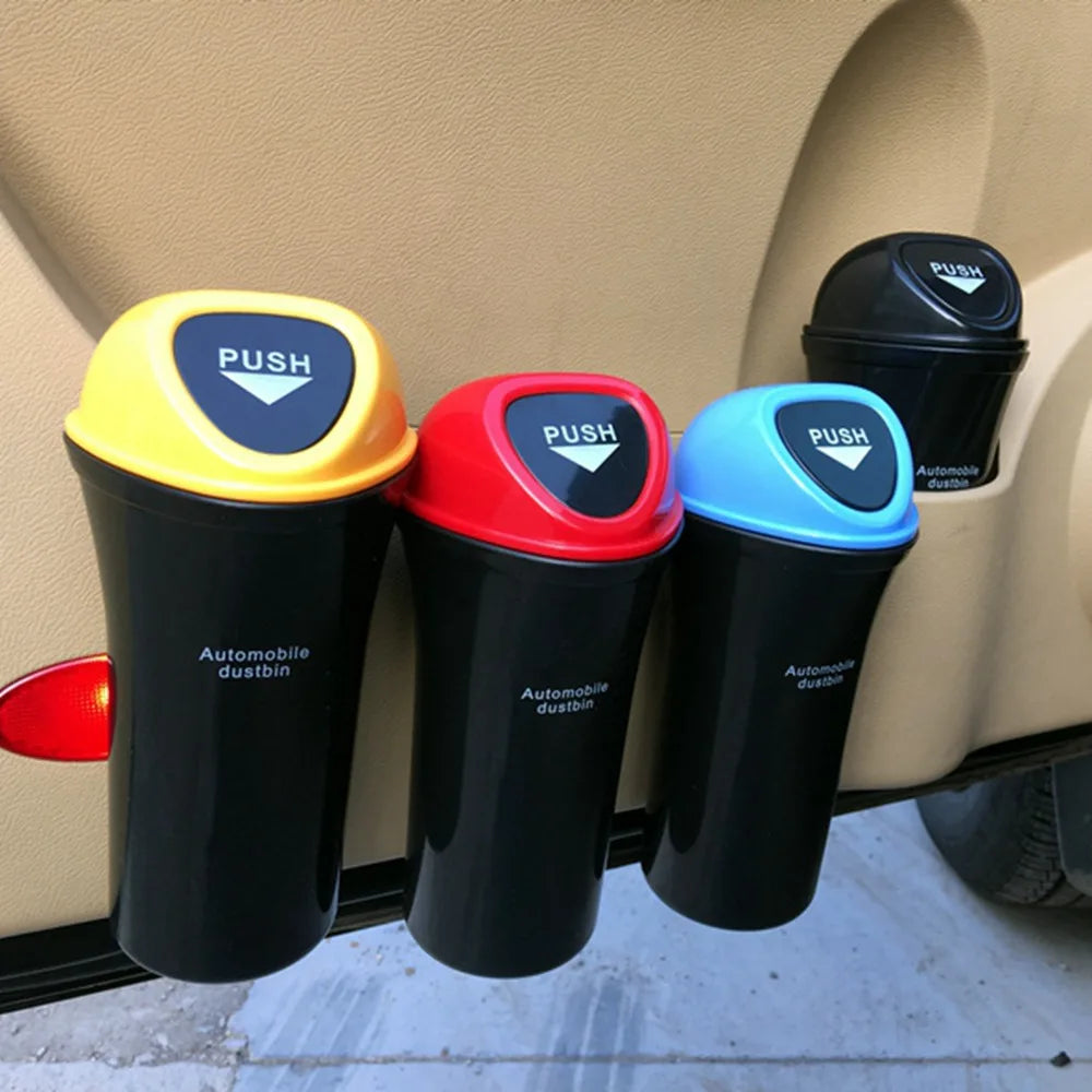 Car Trash Can Organizer Garbage Holder Automobiles Storage Bag Auto Door Seat Back Visor Trash Bin Paper Dustbin