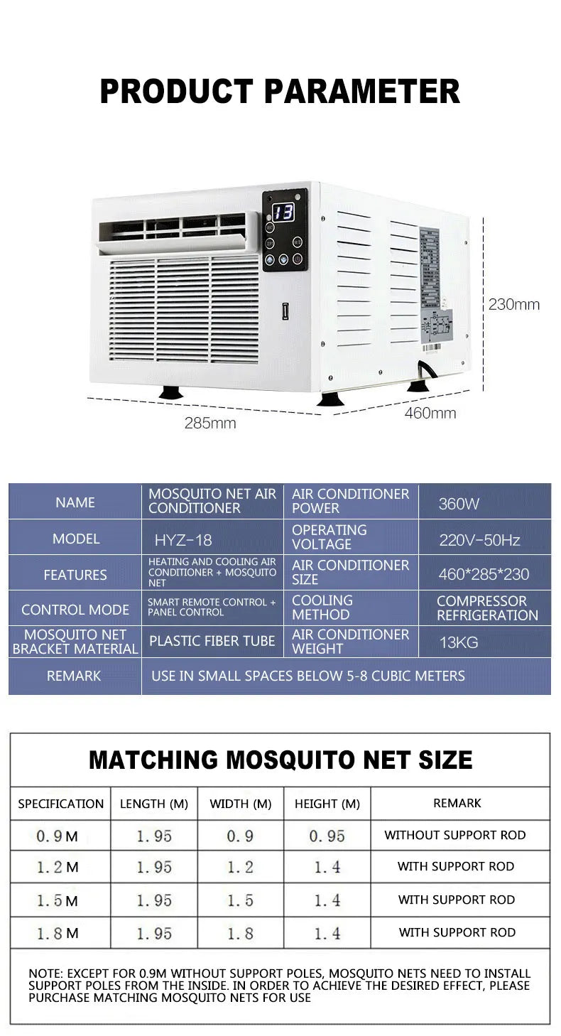 Climatiseur domestique Air conditionné Pet Portable Air Conditioner Petits climatiseurs