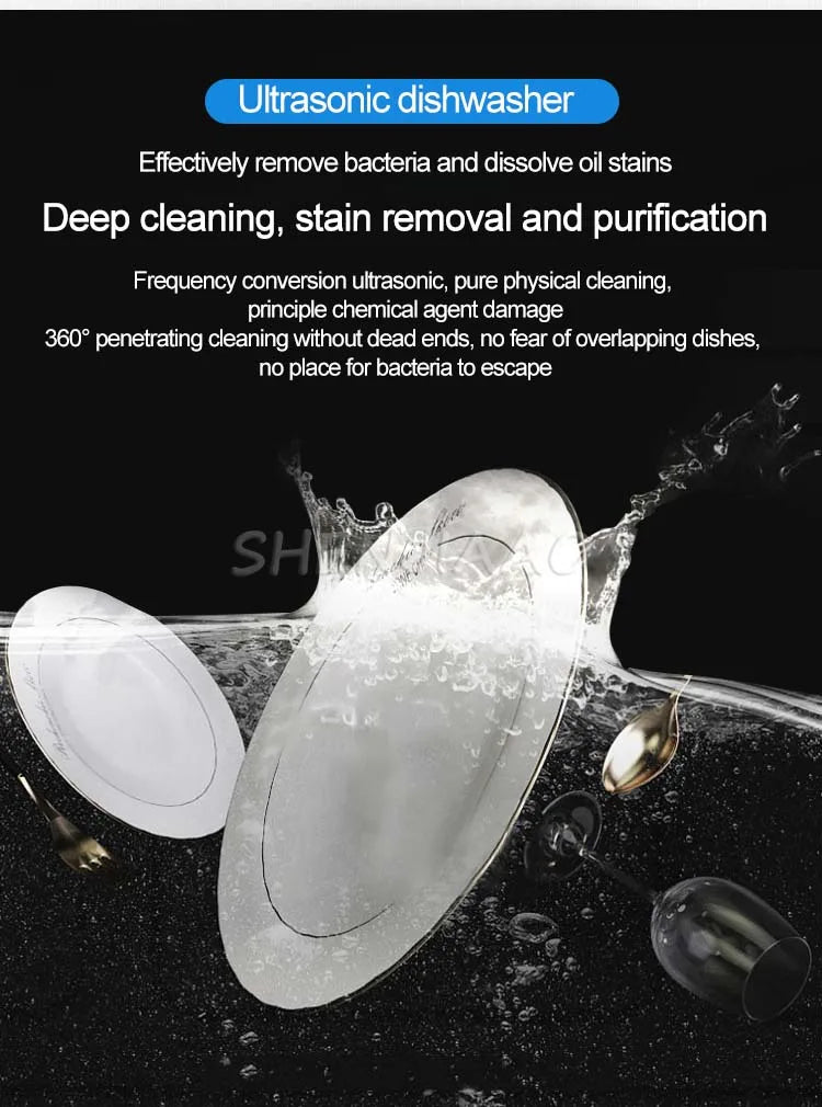 Lave-vaisselle portable 110 V/220 V, petit, autonome, sans installation, automatique, pour la cuisine et la maison, à ultrasons, A5