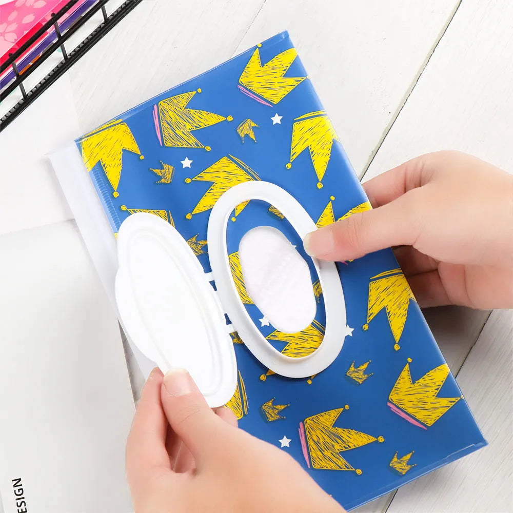 Estuche portátil de EVA para toallitas húmedas de bebé, reutilizable, recargable, caja de pañuelos, bolsa de cosméticos con cierre a presión, almacenamiento para el hogar