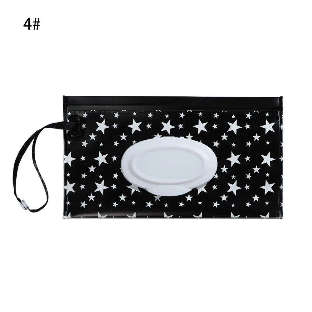 Estuche portátil de EVA para toallitas húmedas de bebé, reutilizable, recargable, caja de pañuelos, bolsa de cosméticos con cierre a presión, almacenamiento para el hogar