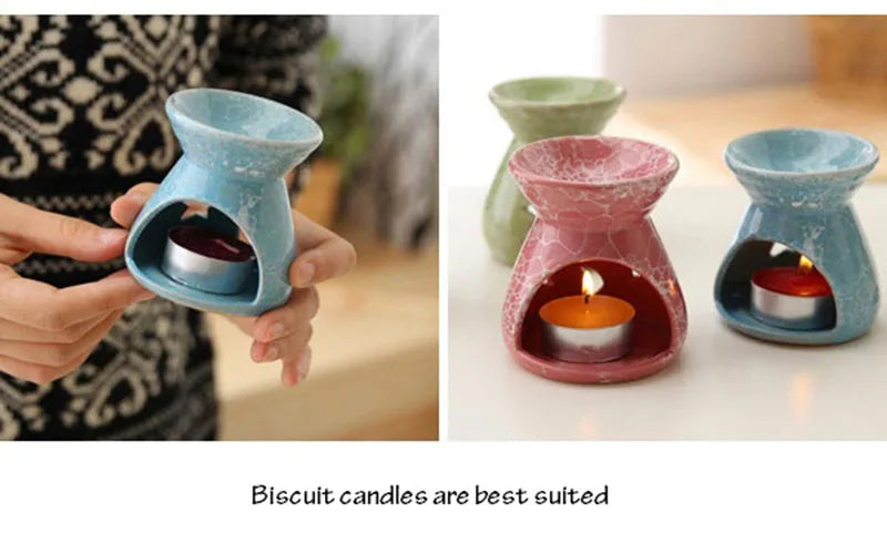 Horno de aromaterapia con velas, lámpara de aromaterapia, horno de aceites esenciales, quemador romántico para el hogar, decoración del hogar