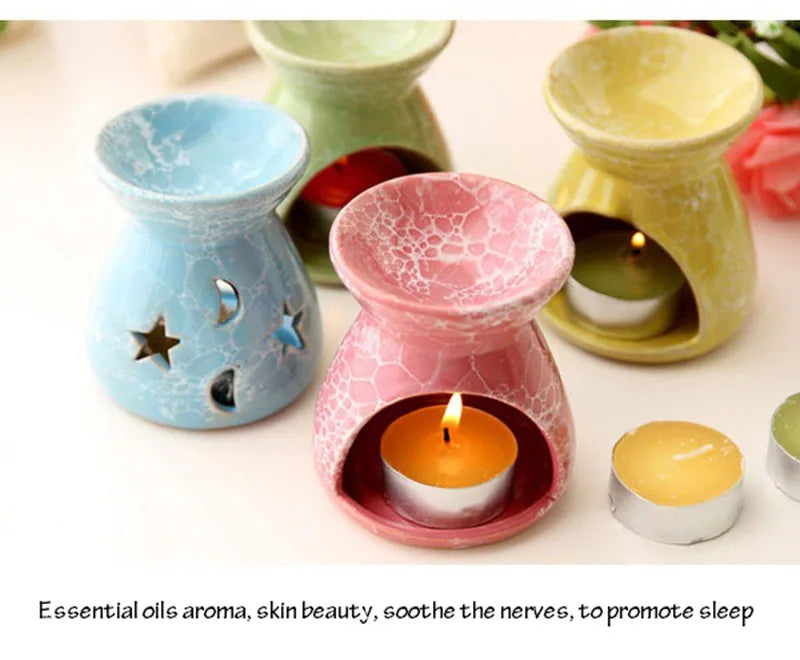 Horno de aromaterapia con velas, lámpara de aromaterapia, horno de aceites esenciales, quemador romántico para el hogar, decoración del hogar