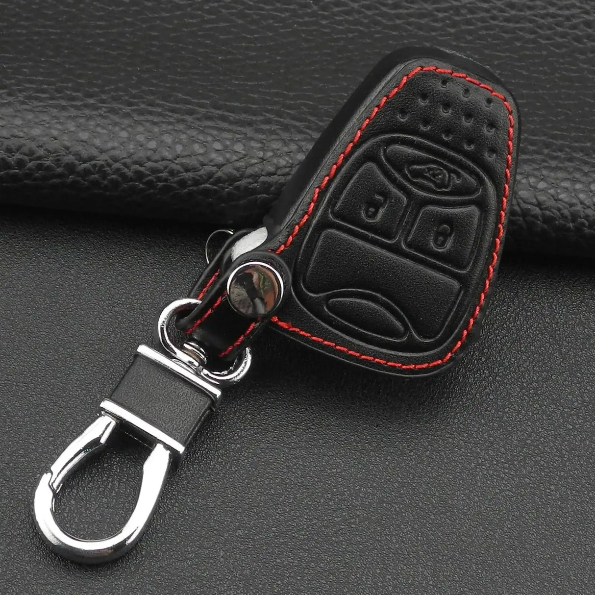 jingyuqin Leather Case Remote Car Key Cover 3/4 Button for Dodge JCUV Jeep Compass Grand Cherokee Patriot Pacifica Chrysler 300C - Lootquake