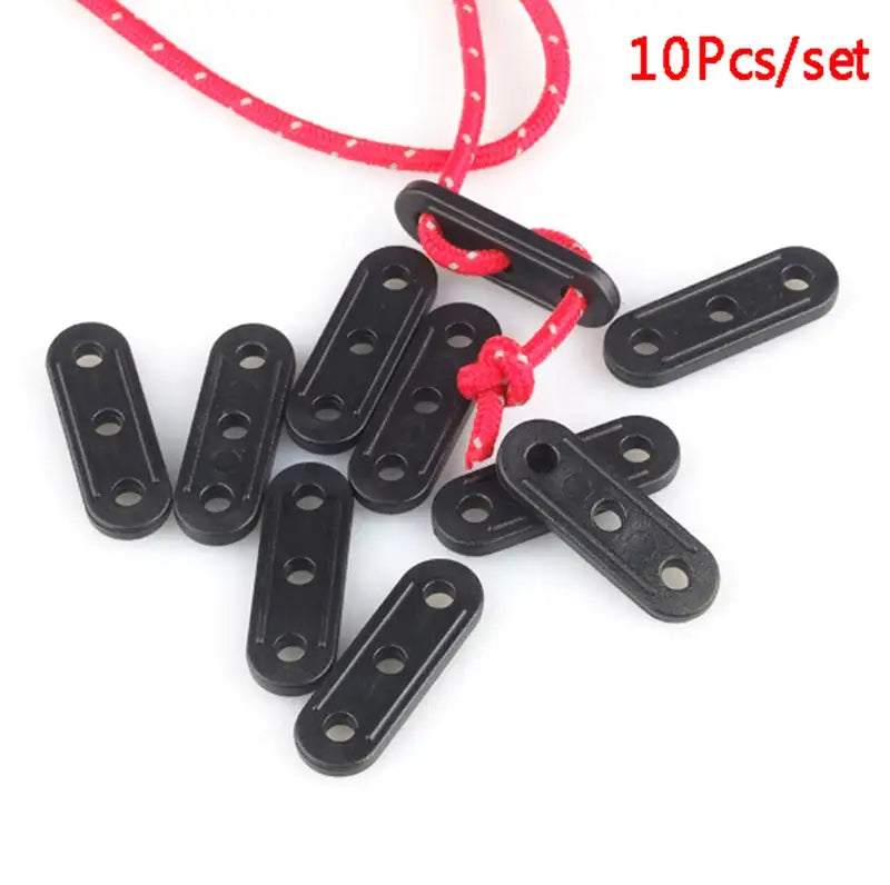 10PCS Tightener Tent Repair Camping Tent Lock Cord Rope Fastener Tensioners Bent Runners Outdoor Camping Accessories - Lootquake