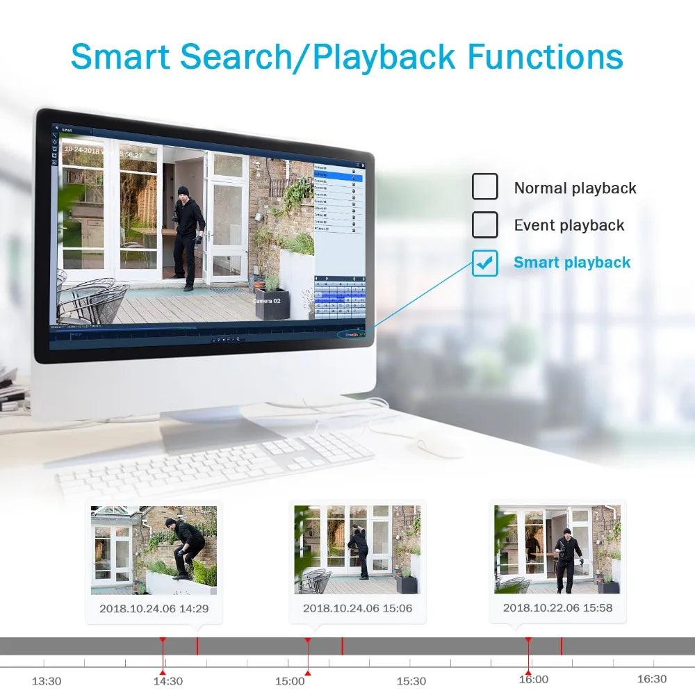 Sistema de seguridad CCTV DVR ANNKE H.265+ 5MP Ultra HD de 16 canales, 16 cámaras de visión nocturna EXIR de 5MP para exteriores, kit de videovigilancia