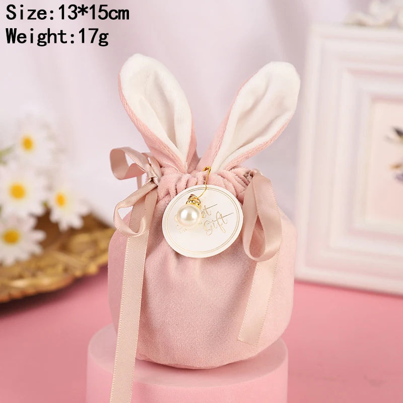 Cloth Easter Bags Cute Bunny Gift Packing Bags Wholesale Rabbit Chocolate Candy Bags Wedding Birthday Party Decoration 2025 New - Lootquake
