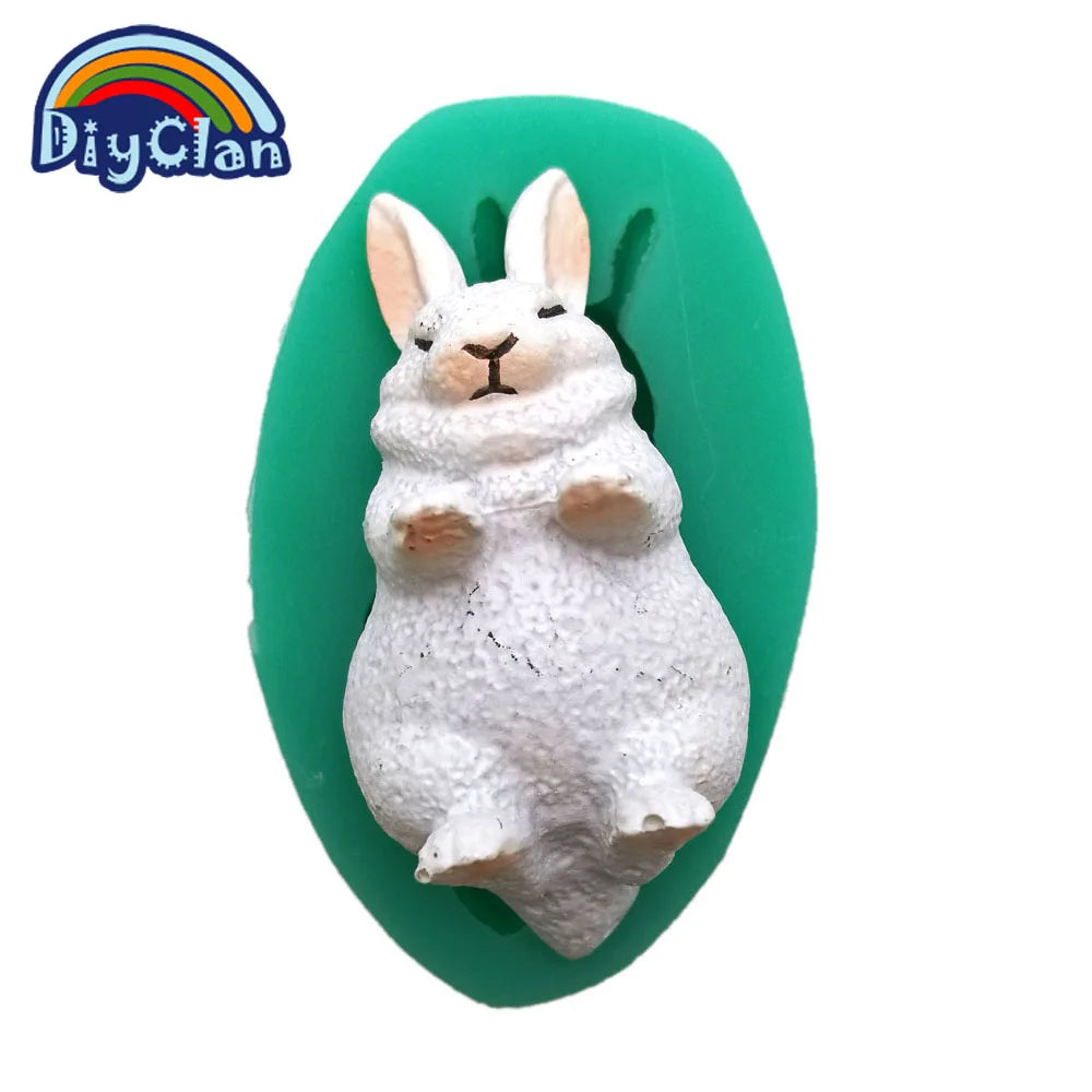 Mini White Rabbit Silicone Fondant Cake Decorating Molds Easter Bunny Chocolate Mould Baking Tools Animal Epoxy Resin Kitchen - Lootquake