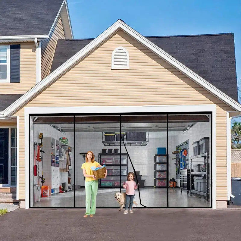 Large Size Magnetic Garage Door Curtain Custom Size Mosquito Net Anti Fly Insect Screen Used in Pavilions Balconies Outdoor Tent - Lootquake