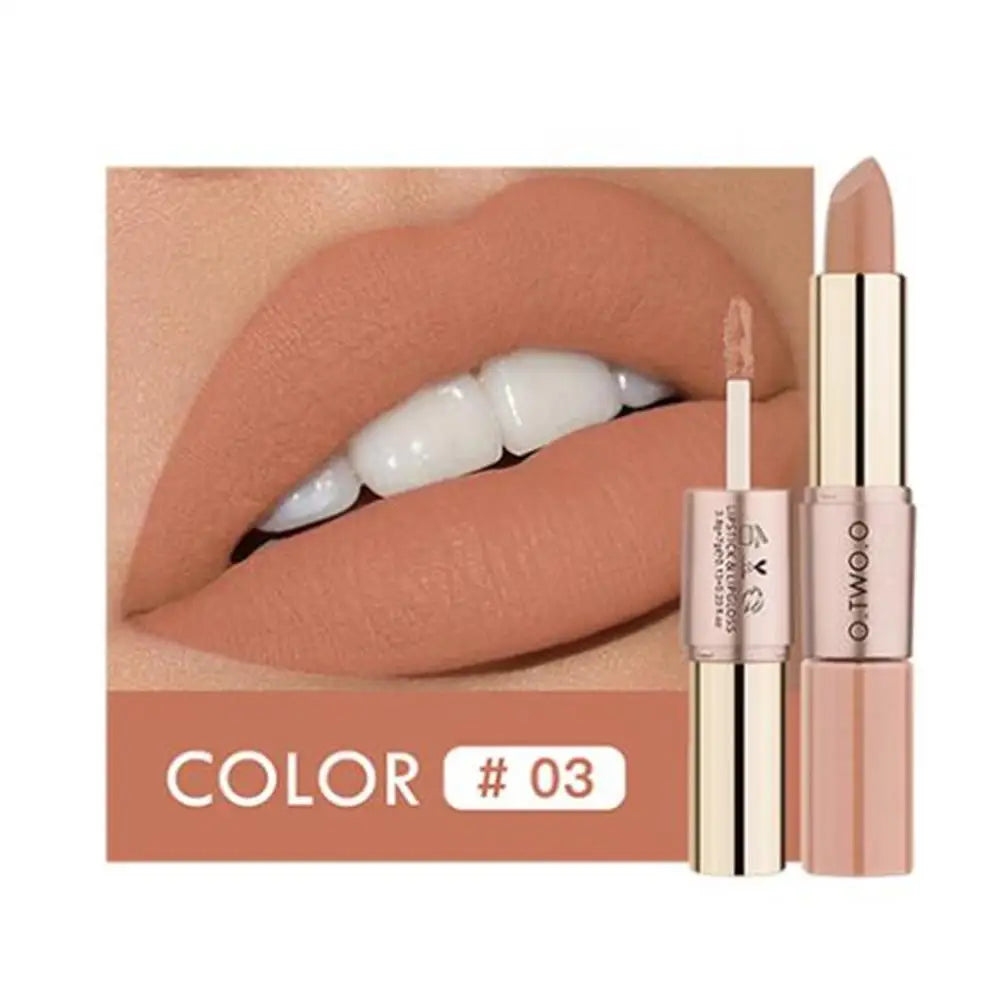O.TWO.O 12 colores Maquillaje Lápiz labial Brillo labial Lápiz labial rojo sexy Impermeable Hidratante Labios Cosméticos Lápices labiales mate