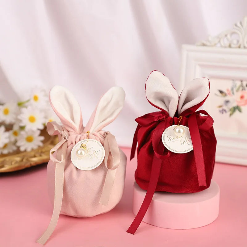 Cloth Easter Bags Cute Bunny Gift Packing Bags Wholesale Rabbit Chocolate Candy Bags Wedding Birthday Party Decoration 2025 New - Lootquake