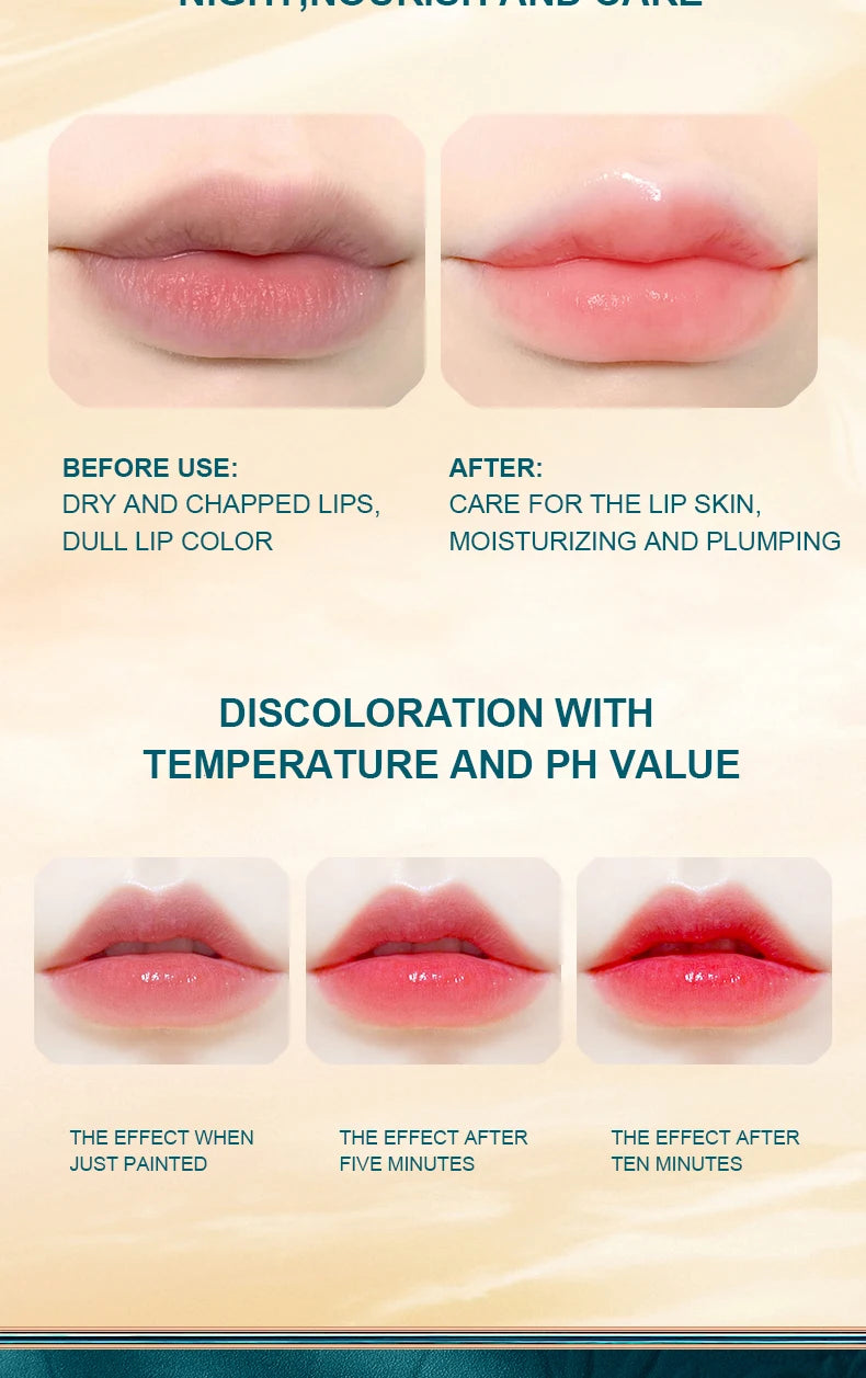 O‘CHEAL Moisturizing Lip Balm Long Lasting Nutritious Lipstick Temperature Change Care Magical Hydrating Lips Gloss Mask