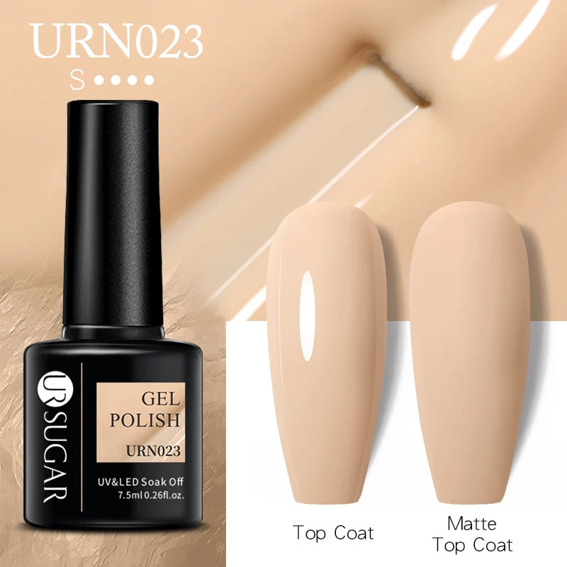 UR SUGAR 7.5ml Nude Glitter Color Gel Nail Polish Winter Warm Color Series Semi-permanent Varnish Professionals Manicure
