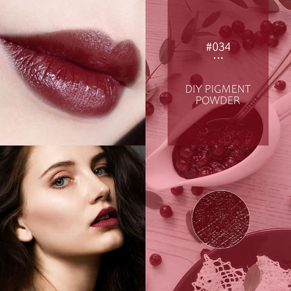 Lápiz labial en polvo de 32 colores, brillo labial de larga duración, pigmento cosmético, material para brillo labial, pigmento para glaseado labial.