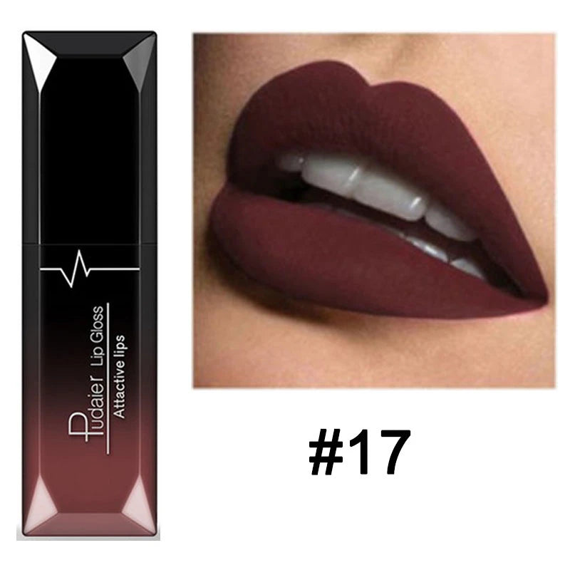 Lápiz labial mate nude de 21 colores, líquido hidratante, resistente al agua, duradero, antiadherente, brillo labial aterciopelado, maquillaje de labios para mujer, cosméticos.