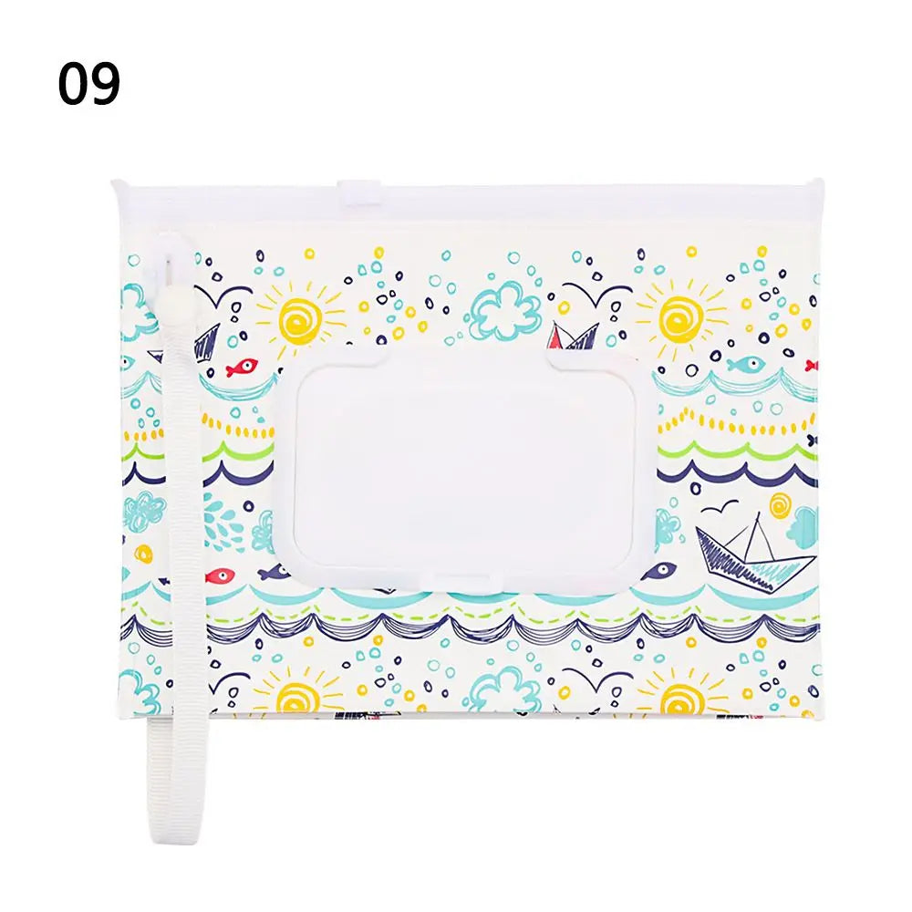 Estuche portátil de EVA para toallitas húmedas de bebé, reutilizable, recargable, caja de pañuelos, bolsa de cosméticos con cierre a presión, almacenamiento para el hogar