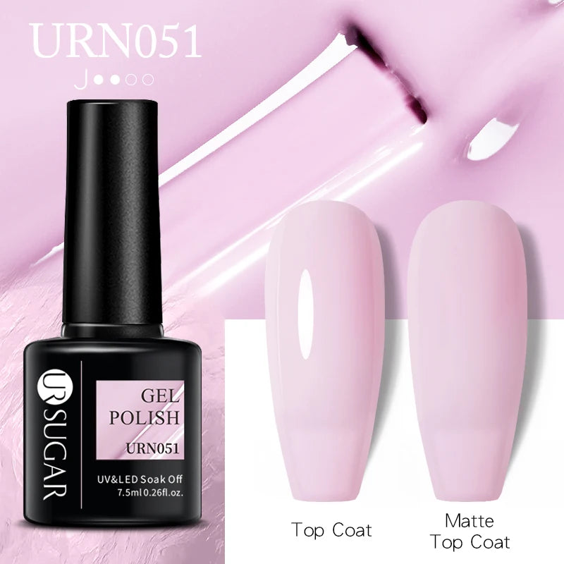 UR SUGAR 7.5ml Nude Glitter Color Gel Nail Polish Winter Warm Color Series Semi-permanent Varnish Professionals Manicure