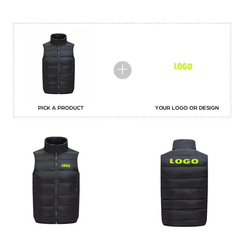 Customized/DIY logo vest personality logo casual men's and women's slim sleeveless top vest autumn and winter clothing - Lootquake