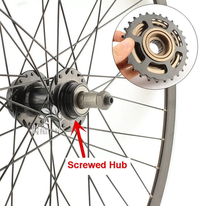 Cruiser Tour Bike Wheelset, Double Deck Rim, Front Wheel Disc, V Brake, Rear Back Wheels, Cassette and Screwed Hub, 36H, 700C