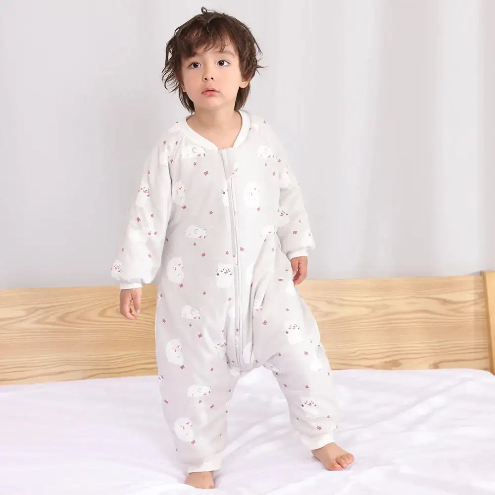Saco de dormir para bebé con estampado de flores, pijama para caminar y jugar, 2,5 tog de grosor, para invierno, para mantener el calor, de 1 a 4 años