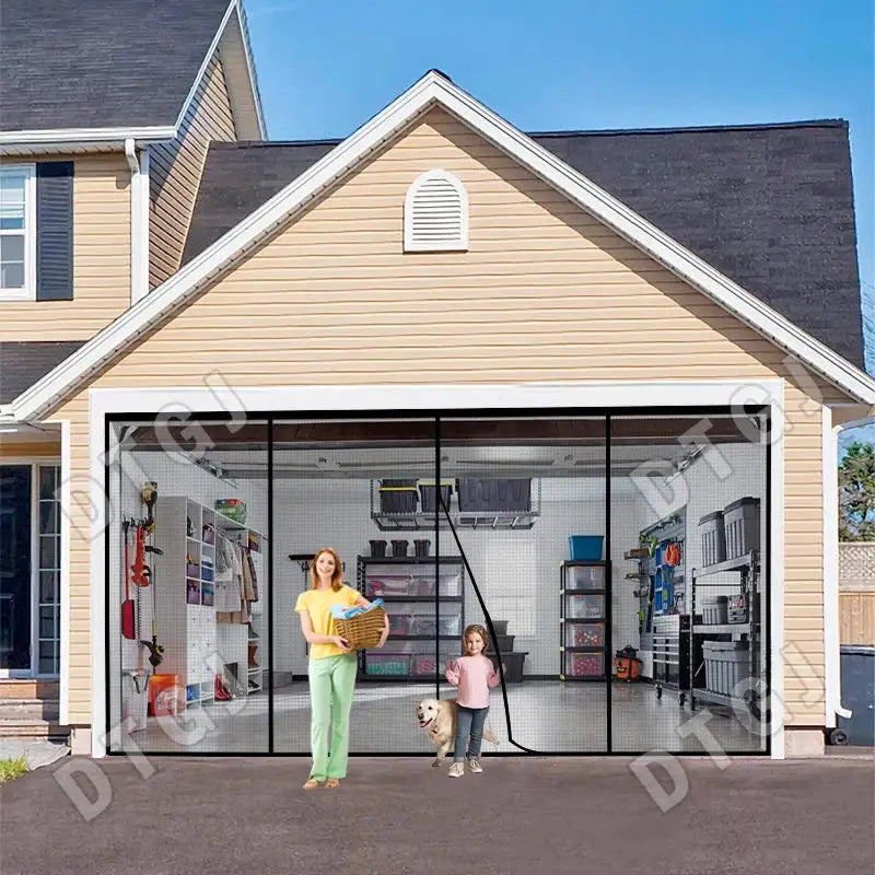 Large Size Magnetic Garage Door Curtain Custom Size Mosquito Net Anti Fly Insect Screen Used in Pavilions Balconies Outdoor Tent - Lootquake